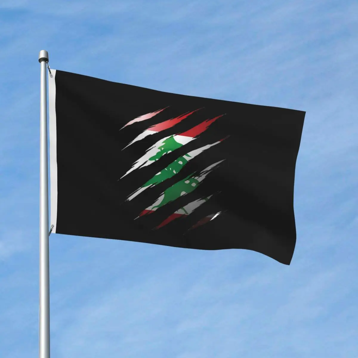 Lebanon My Country Claw Nail Flags Double Sided Outdoor Banner Polyester Hanging Decoration 90x150cm