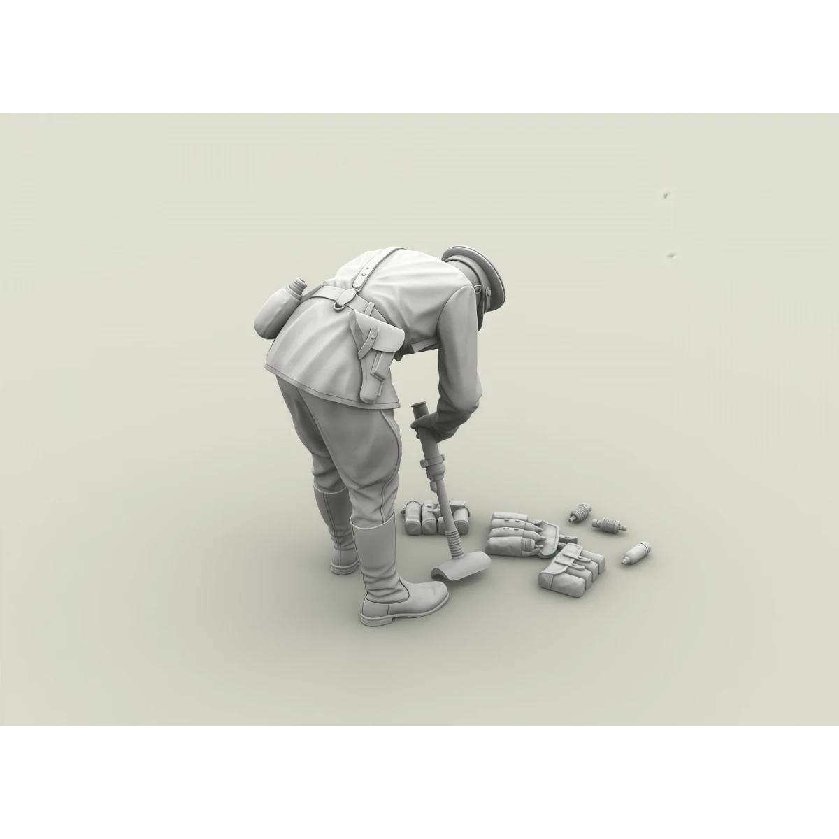 Unbemalter Resin-Modellbausatz im Maßstab 1:35, Leutnant der Roten Armee mit gefangener Granatenwerfer, unmontiert und unbemalt GK