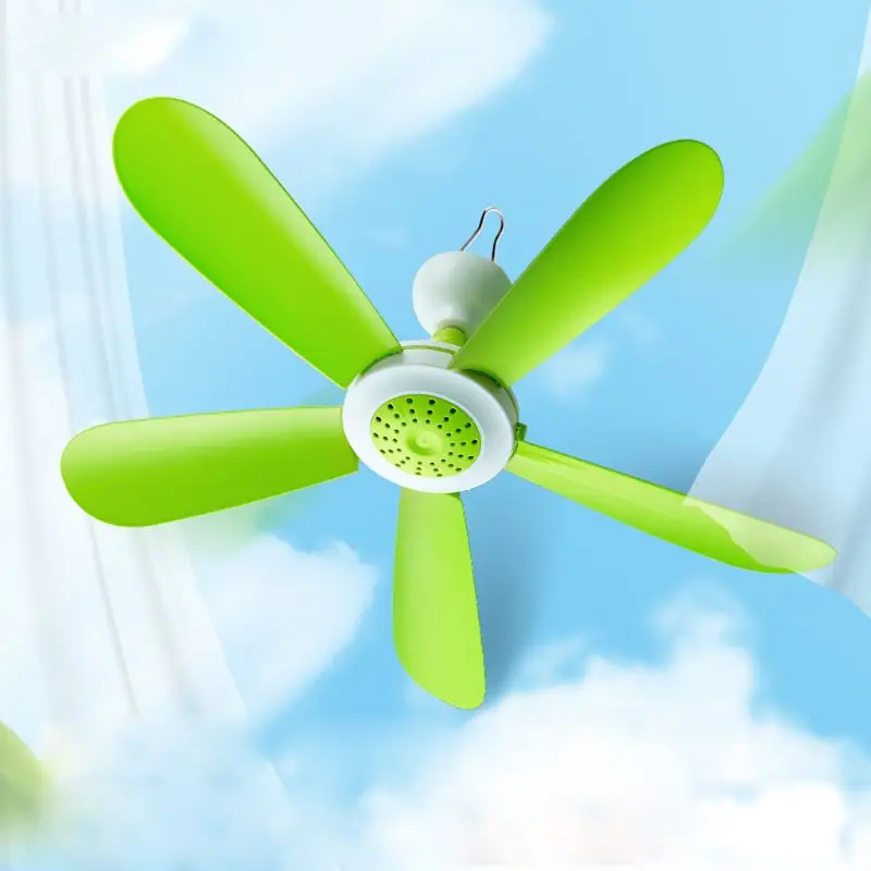 Quạt trần nhỏ 220V 7W 5 Flalabellum 16,5 inch Quạt phòng ngủ lặng Dropship