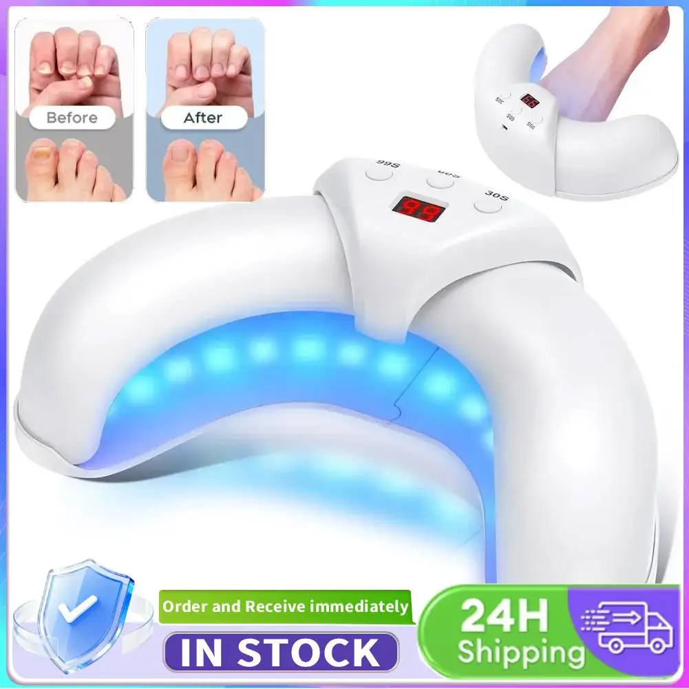 

UV LED Nail Fungus Laser Treatment Device 370nm 400nm Professional Curing Lamp for Fingernail & Toenail Gel Based Polishes Tool