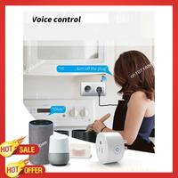 B47C 3Pcs Tuya WIFI Smart Socket US Plug 16A With Power Monitoring Timing Function Smart Life App Outlets Works With Alexa