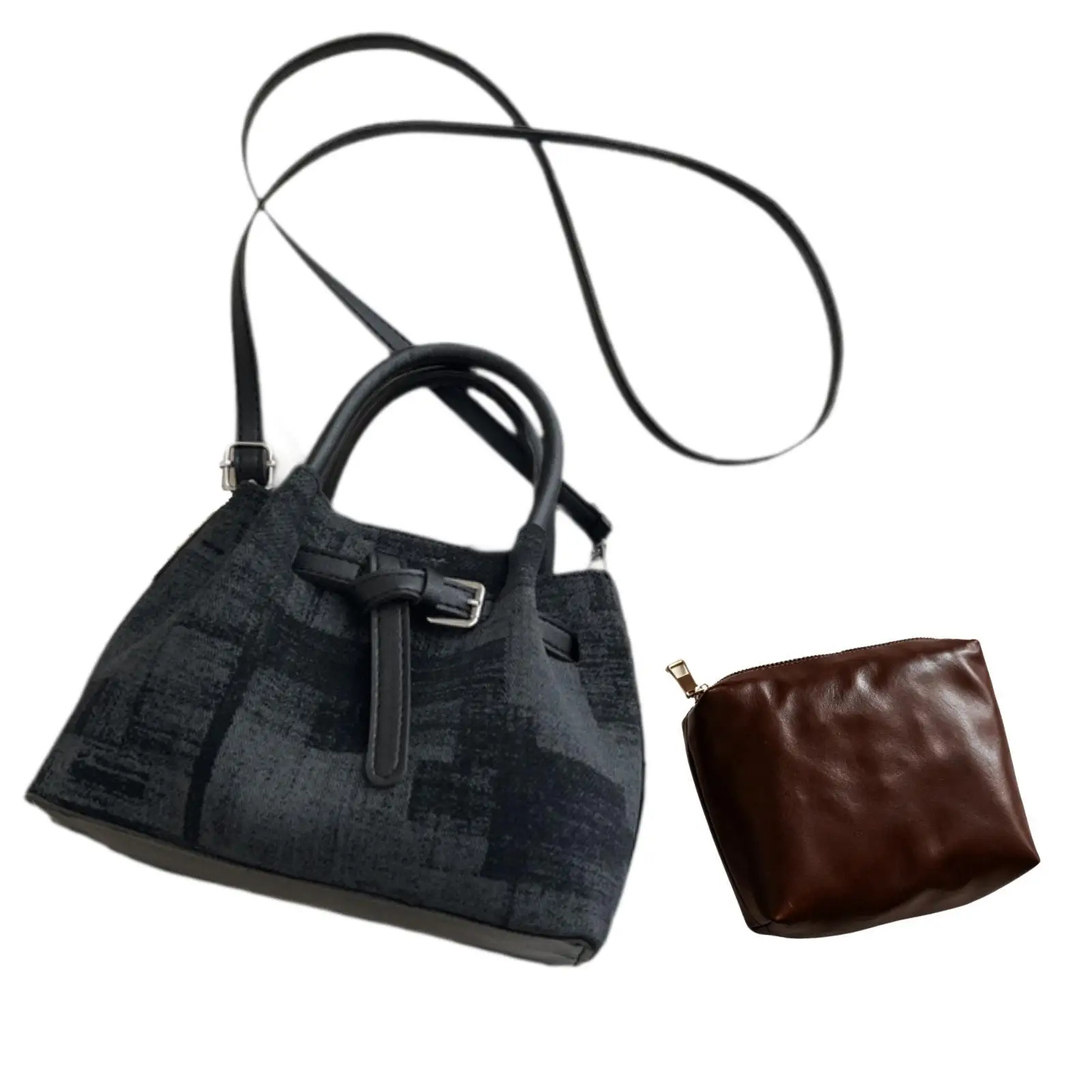 Modern PU Polyester Women Handbag Large Capacity Lightweight Shoulder Tote for Elegant Daily and Business Needs