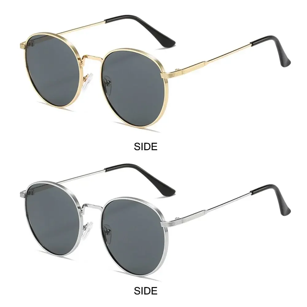 2025Trendy Kreis Runde Sonnenbrille Vintage Sommer Hippie Brille UV Schutz Metall Rahmen Sonnenbrille für Frauen Männer – Detail 3