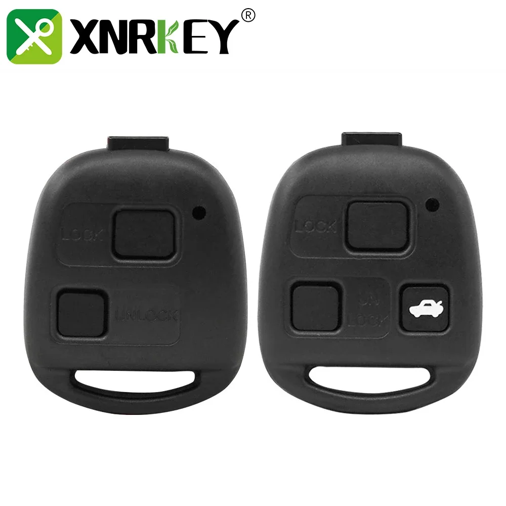 XNRKEY-carcasa para llave remota de coche, 2/3 botones, para Toyota Corolla Land Cruiser Yaris Camry Rav4 Prado, Lexus RX300 ES300 LX470