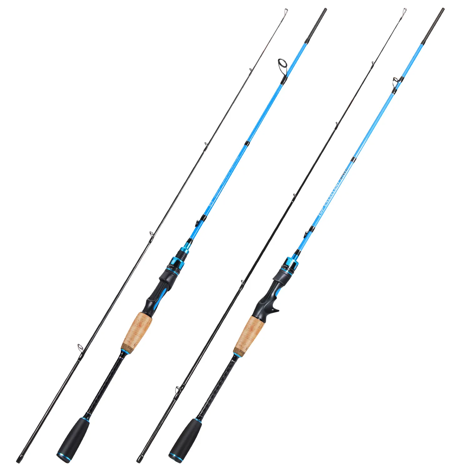 sougayilang Spinning Casting Carbon Fishing Rod 2 Sections 1.8/2.1m MH Portable Travel Rod Bass Fishing Rods Fishing Tackle