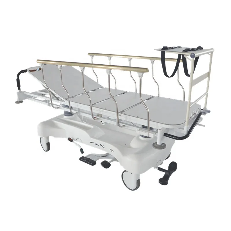 High Quality Cheap Hospital Equipment Stainless Steel Adjustable Transfer Stretcher Emergence Ambulance Transfer Bed