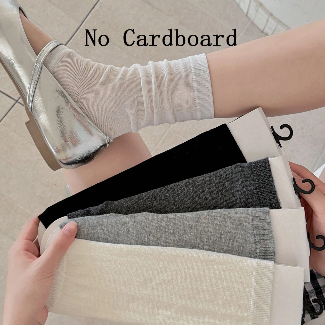 3 Paar dünne, kurze Beinwärmer für Damen, Frühling und Sommer, einfarbig, koreanischer Schulstil, Mädchen-Baumwollsocken für den Alltag