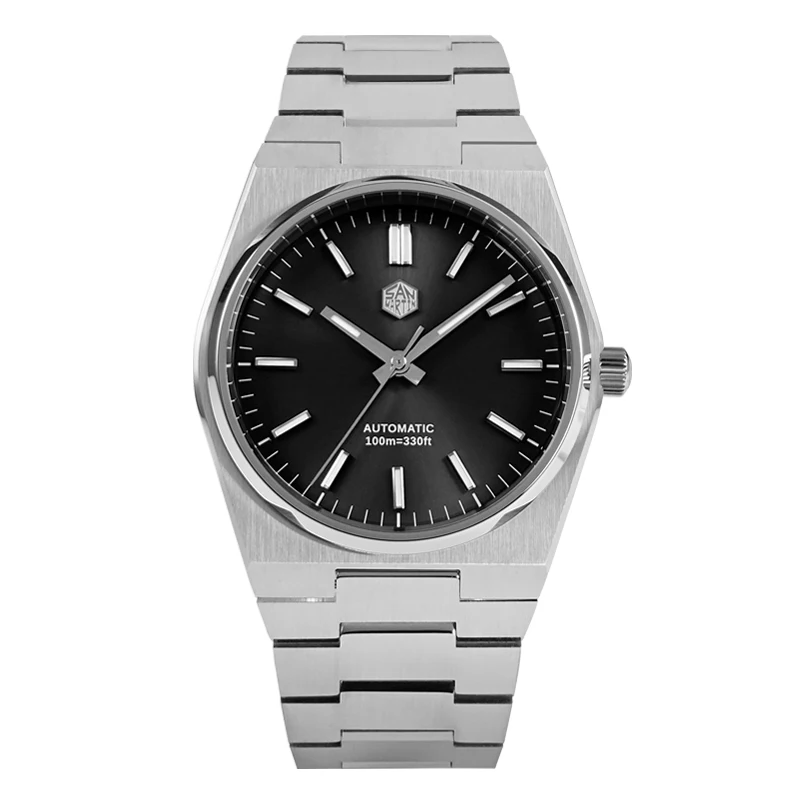 San Martin klassische Herrenuhr 40 mm Miyota 9015 Luxuskleid automatische mechanische Armbanduhr Schnellverschluss-Armband SN0023 Reloj 8
