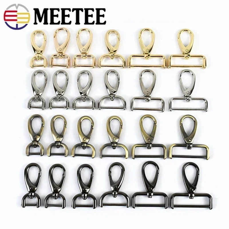 4/10Pcs 13-38mm Metal Belt Buckles Removable Screw Lobster Swivel Trigger Clips Snap Hook DIY Bags KeyChain Sewing Accessories