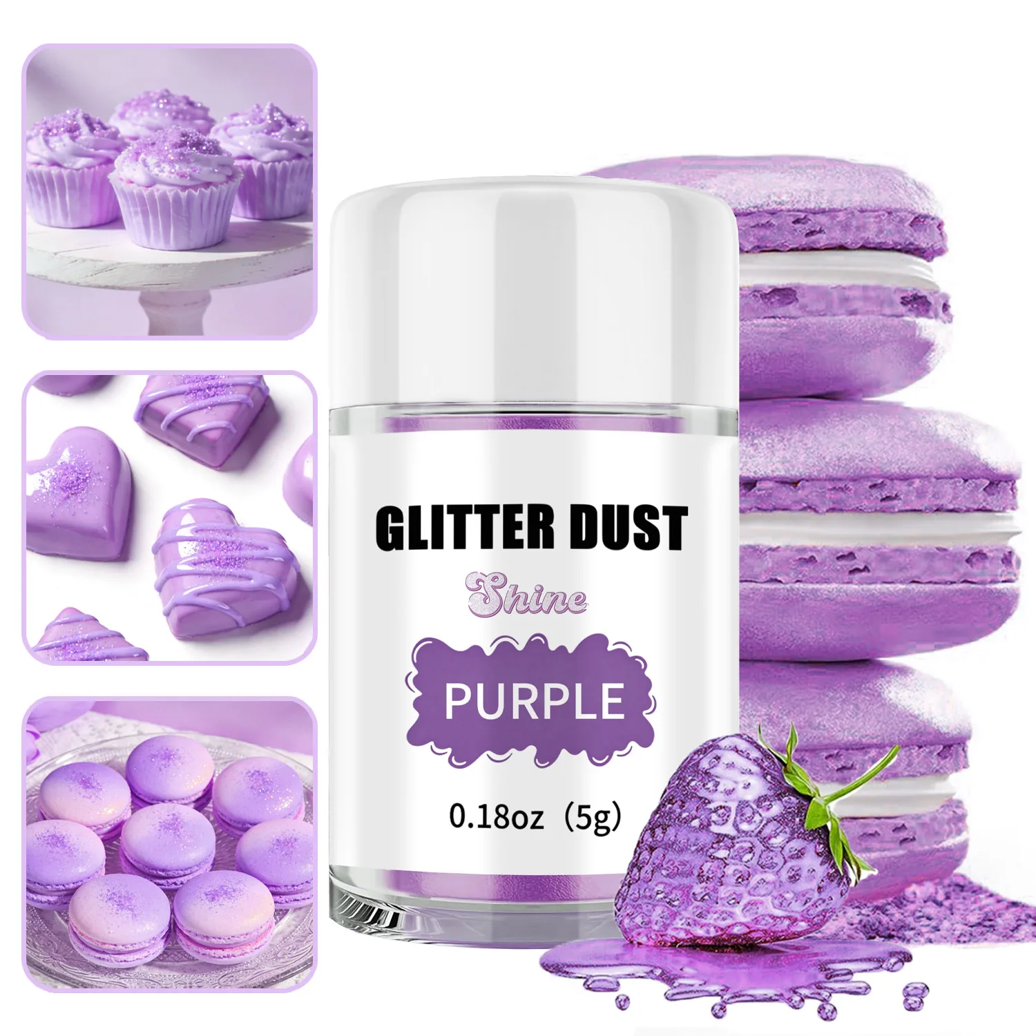 Glitter-Drink,Cookies Cake Decorating，Shimmer Metallic Cake Glitter Dust，Coloring Powder for Baking,Fondant,Chocolate Decoration