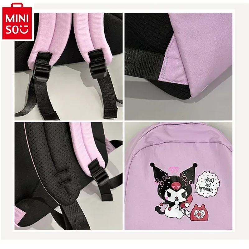 Miniso 2024 Cartoon New Hello Kitty mochilas escolares estudiantes ligeros, de gran capacidad, mochila de alta calidad