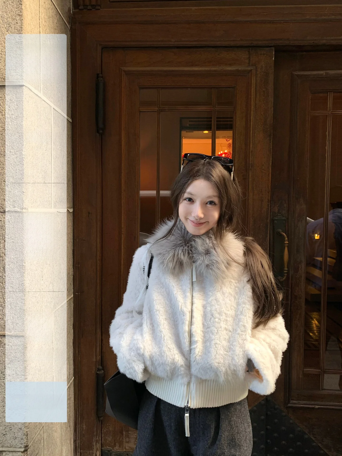 

Теплое зимнее пальто с воротником из искусственного меха, пушистое, теплое, комфортное, с длинными рукавами, из полиэфирного волокна, женская верхняя одежда