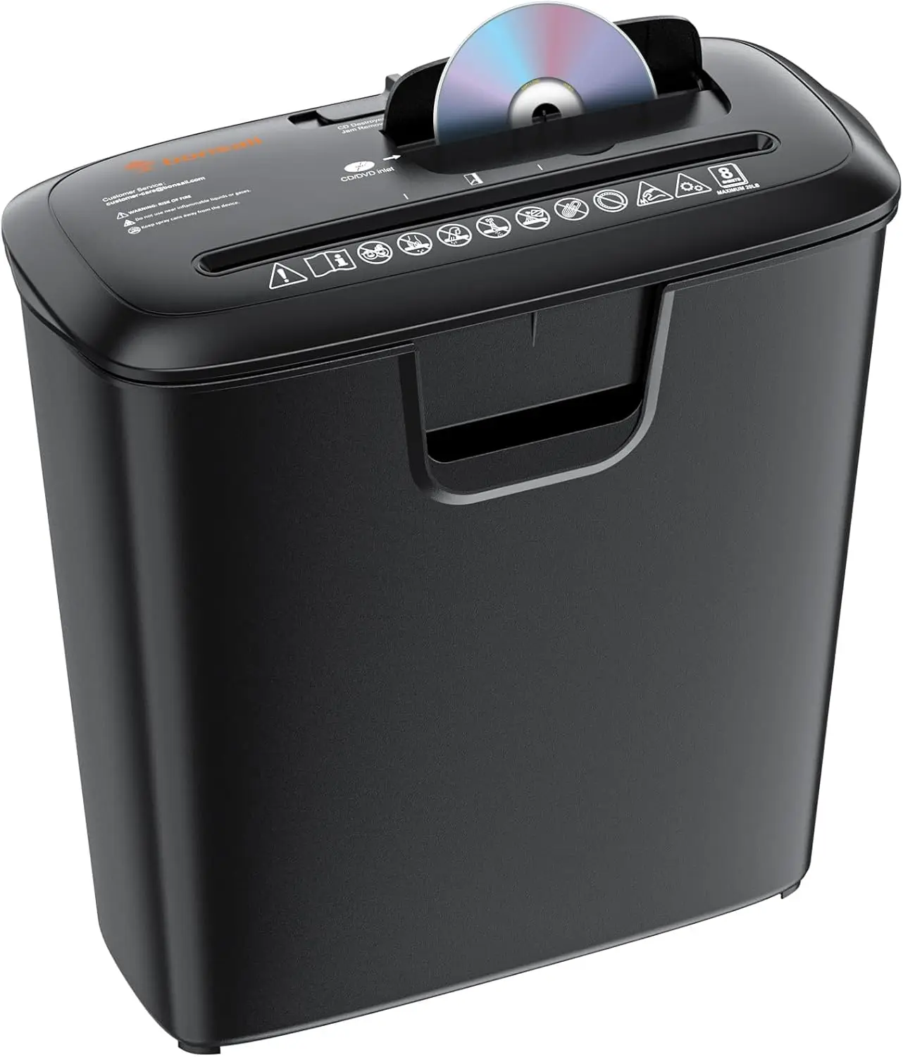 

8-Sheet Paper Shredder for Home Office, CD/Credit Card Shredder with Overheat Protection, 3.4 Gal Wastebasket