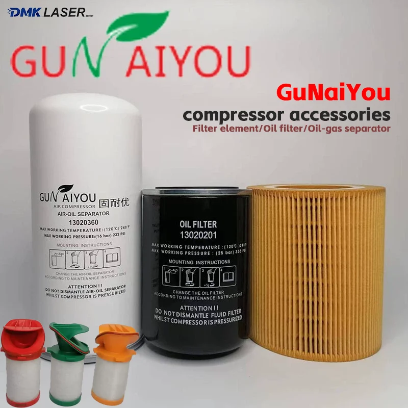 GuNaiYou Air Compressor 11-15KW Parts Precision Filter Cartridge GNY015AO AX AA Oil Filter Oil-gas Separator Air Filter Element
