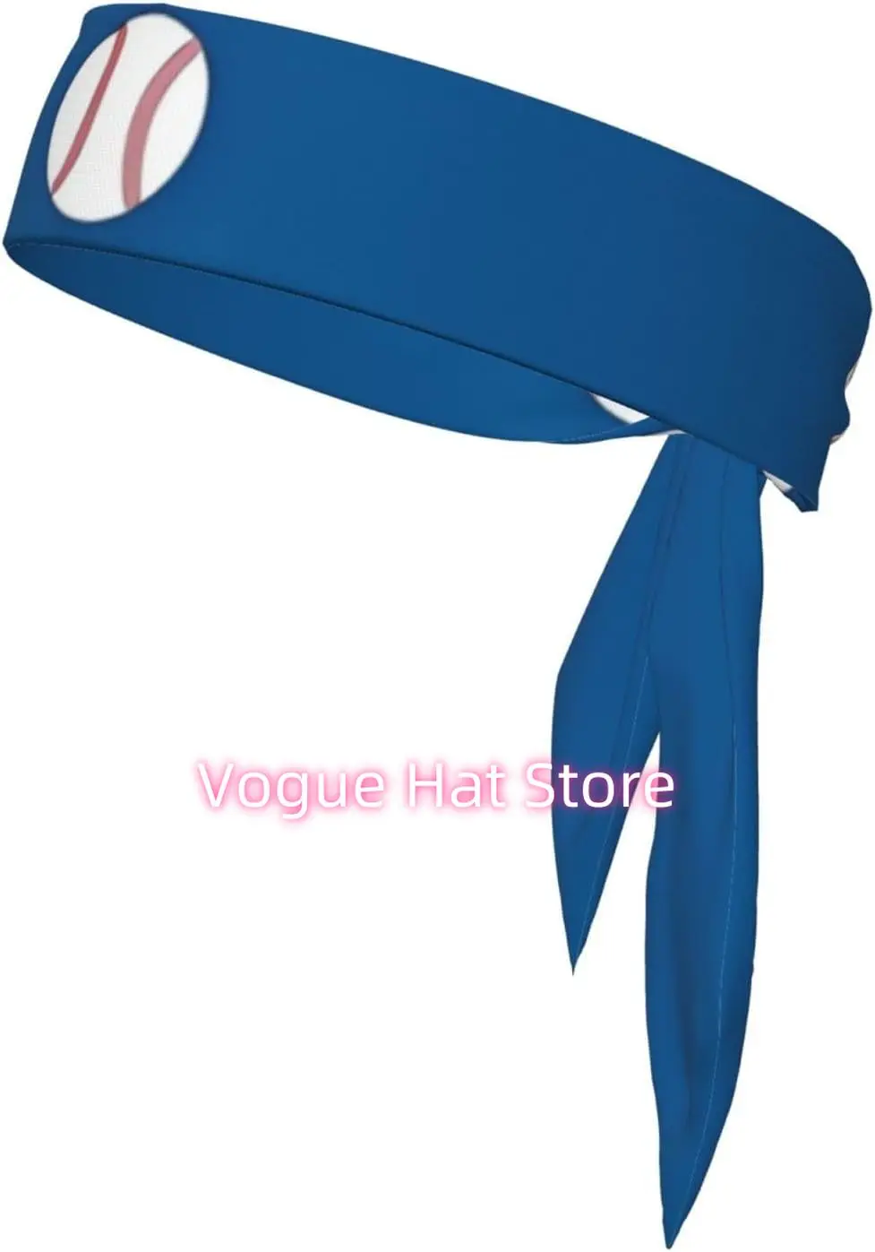 

Baseballs Dodger Blue Beach Summer Tropical Tie Sweatband Headband Men Women Elastic Bandana Adjustable Non-Slip Moisture
