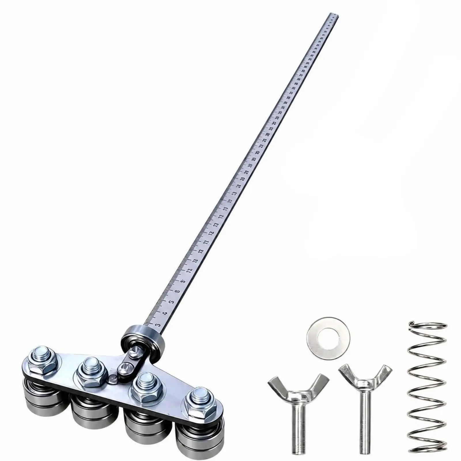 Circular Saw Guide Rail 19.7IN Aluminum Alloy Track Saw Guide Ruler with Fastening Hardware for Precise Straight Cutting Work