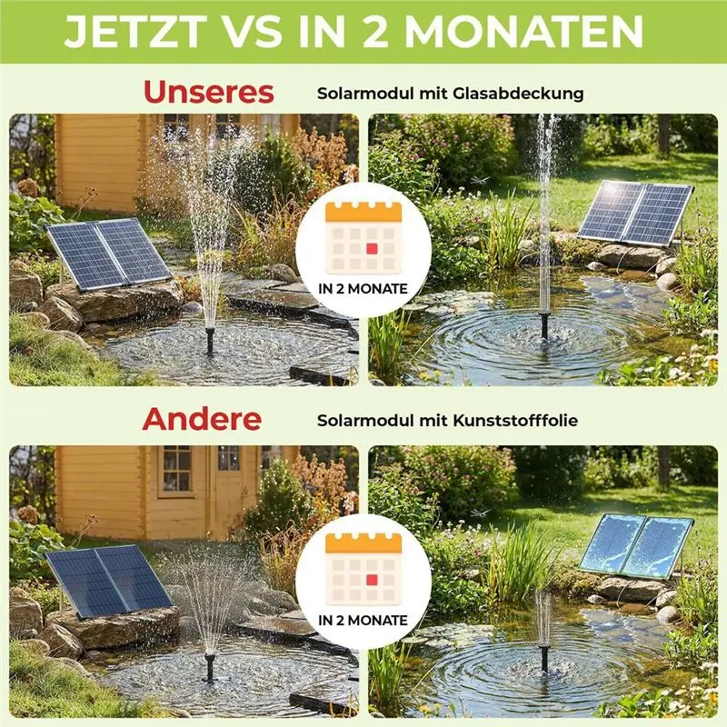 Y42A-Solar Panel For Outdoor Ponds, Garden Waterfalls& DIY Water Features- 25W Solar Pond Pump With Filter Kit Foldable Design