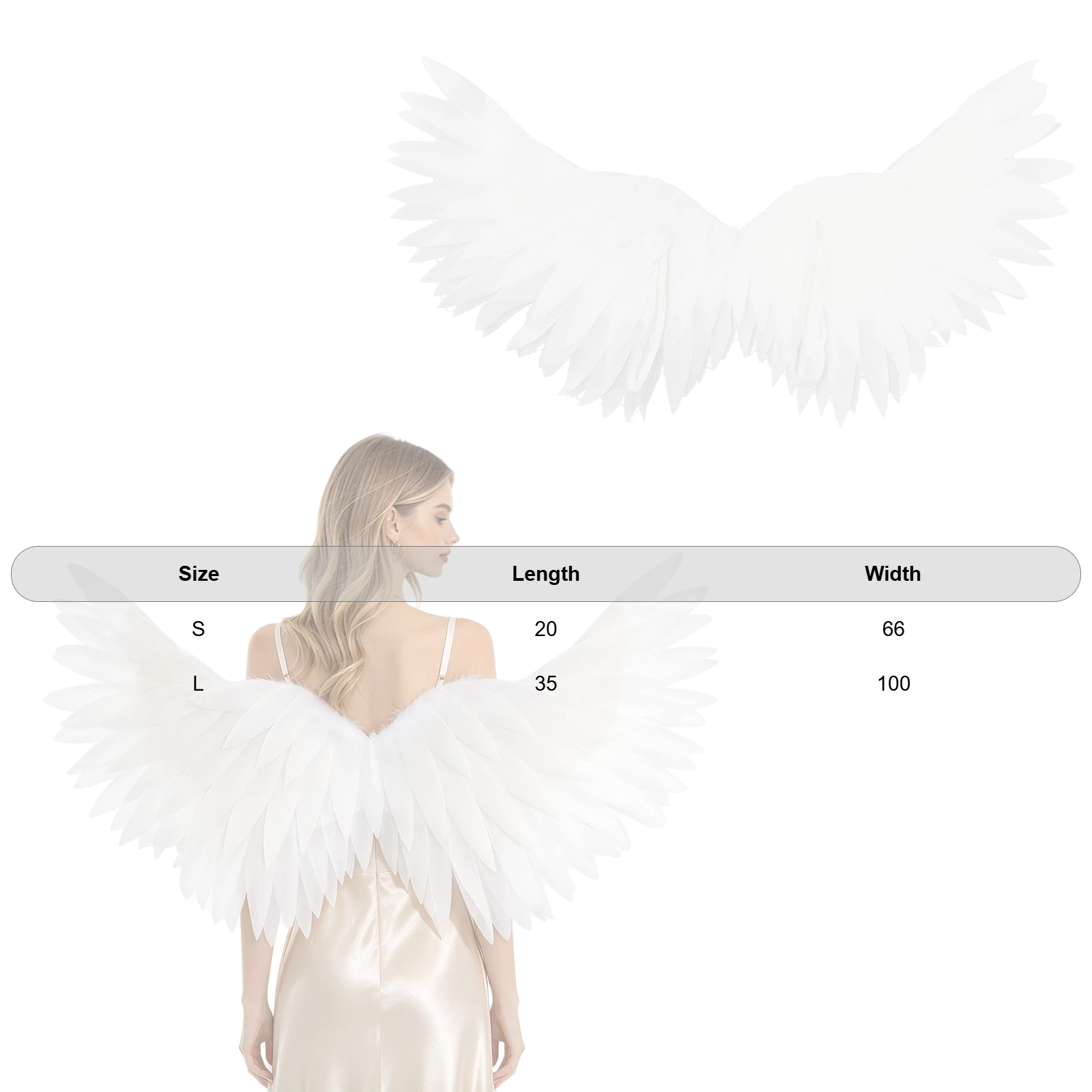 Halloween Adults Foam Feather Angel Wings with Elastic Straps Halloween Cosplay Costume Accessories Photography Props 6