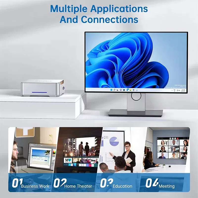 Mini computer aziendale GK3 Plus Mini PC 12th Intel Alder Lake N100 fino a 3,4 GHz Mini PC Win11 Pro Supporto 3 display