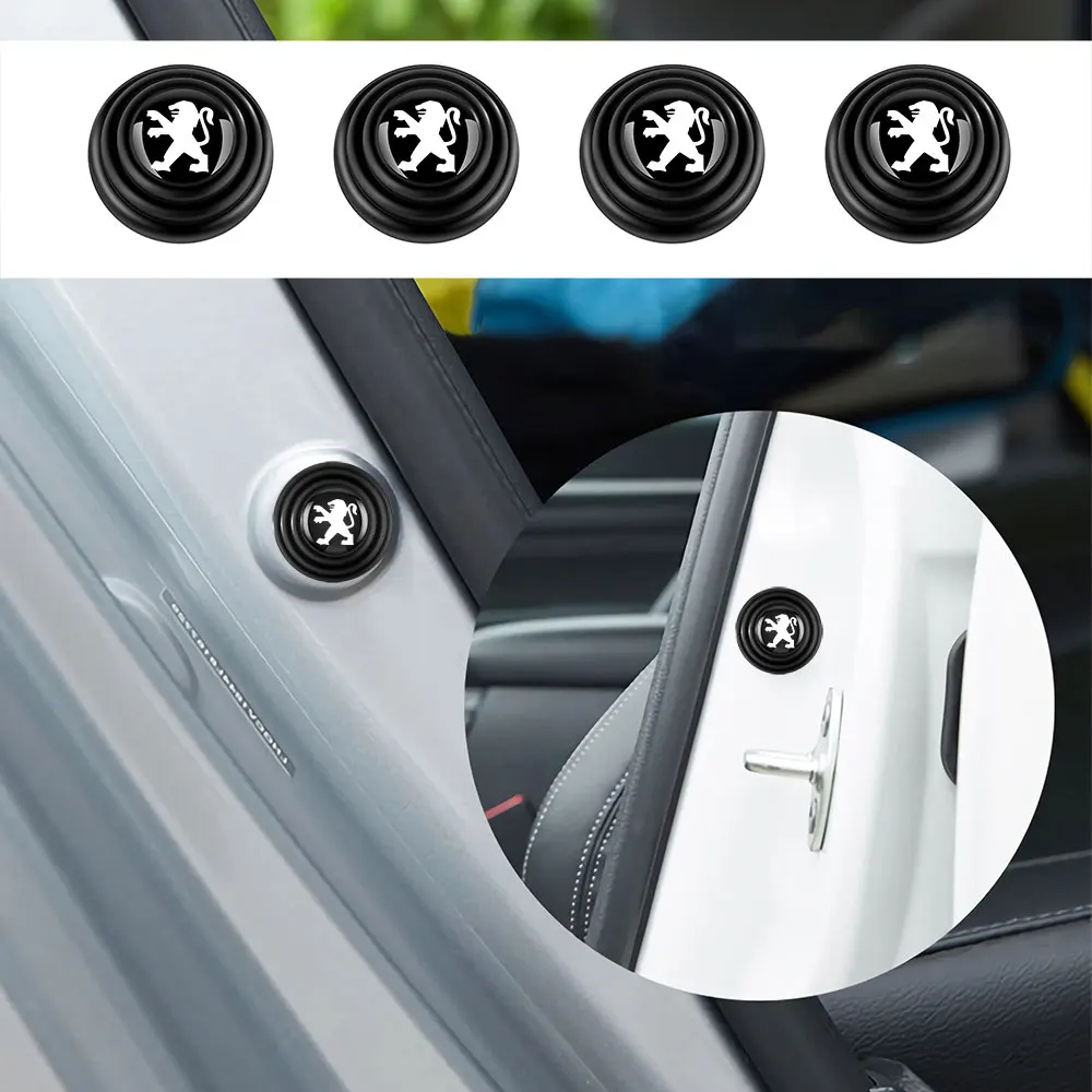 Car Door Shock Absorption Pad Silicone Gasket Buffer Sticker For Peugeot 206 408 306 307 107 108 2008 207 208 3008 308 508 wheel