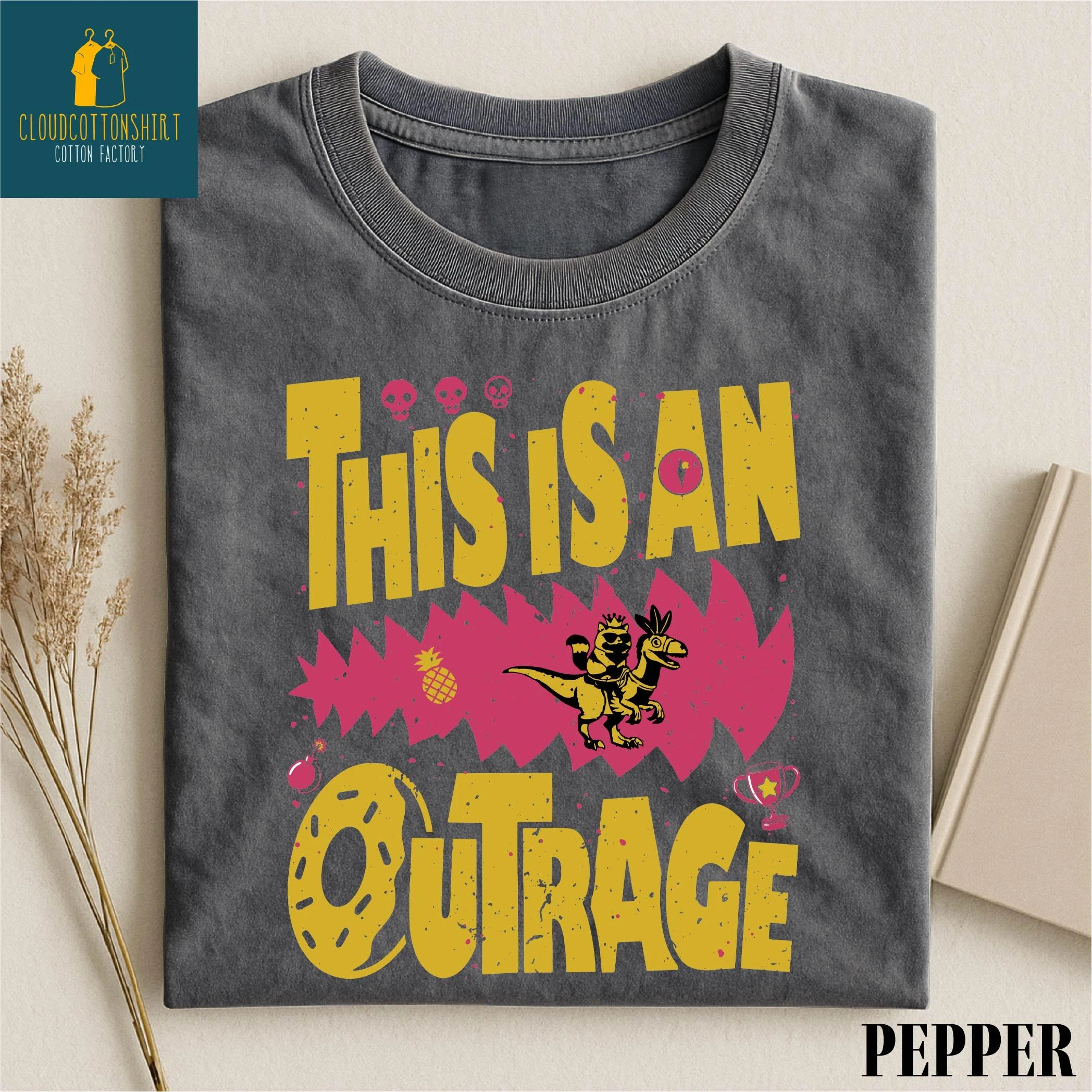 This Is An Outrage Shirt, Dungeon Crawler Carl Sweatshirt, Bookish Sweater, Book Lover Gift, Sci Fi Fantasy Tee