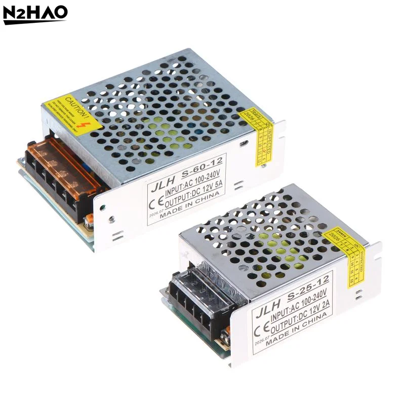 Stable Regulated Output Lighting Transformer AC 110V-240V To DC 5V 2A/5A 25W 60W For CCTV LED Strip Power Supply Adapter