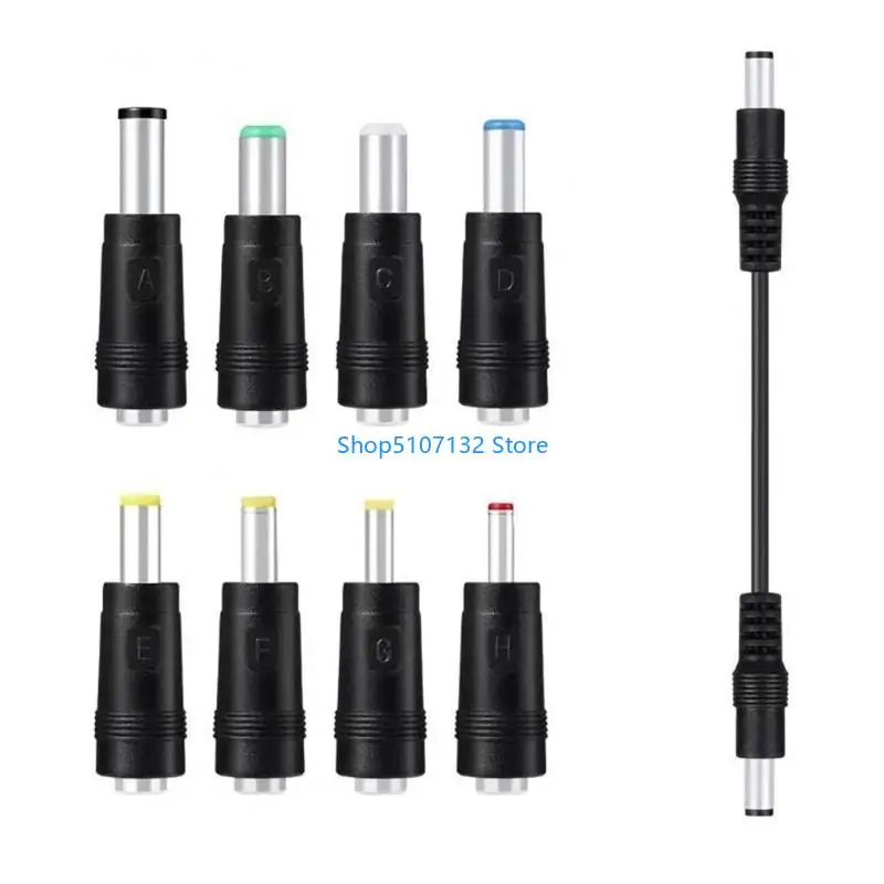 87HD Multipurpose 5.5x2.1mm Power Cord Wire with 8xAdapters for 1V-36V 3A Product