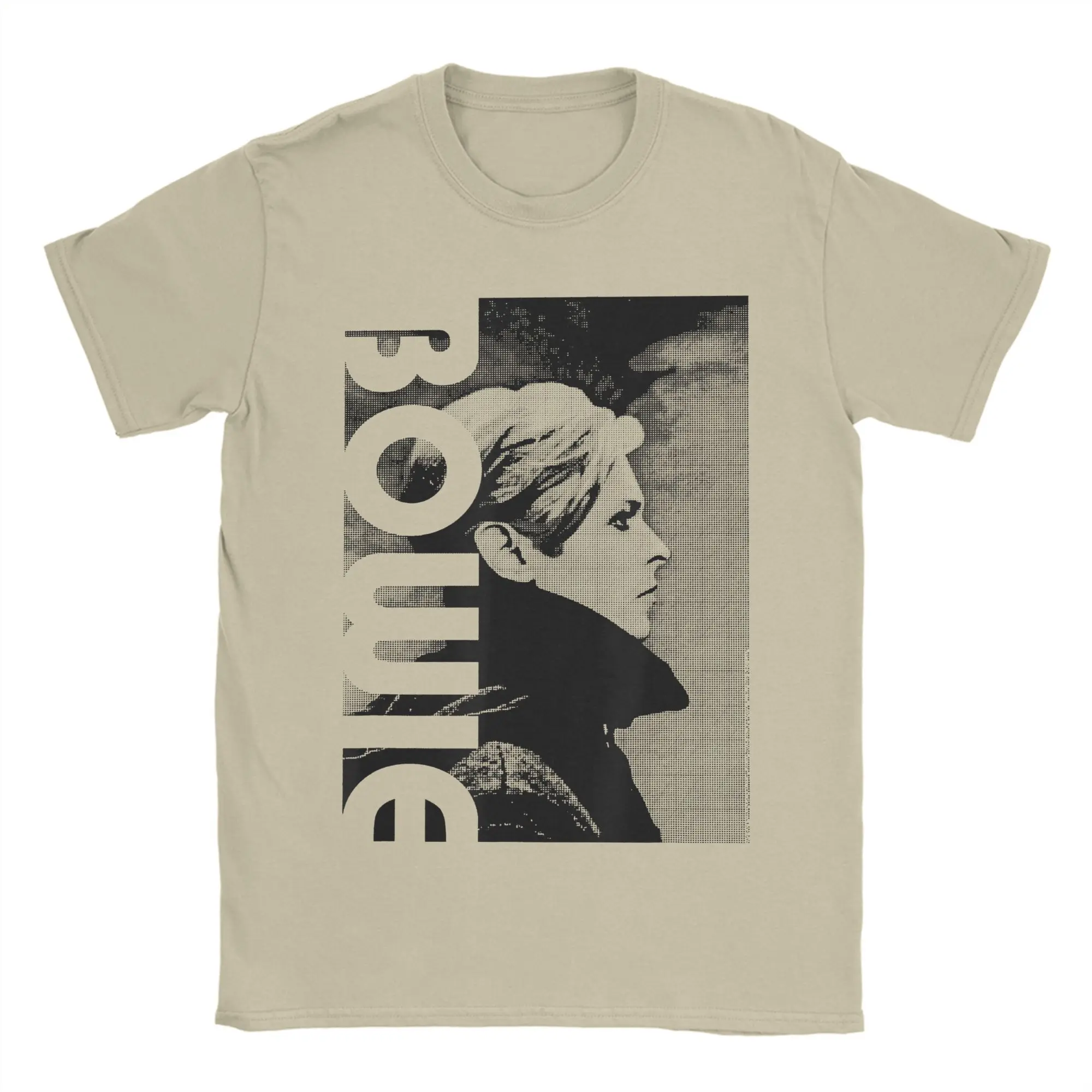 

Leisure Davids Cool Bowied T-Shirt for Men Round Neck Pure Cotton T Shirt Short Sleeve Tee Shirt Unique Clothes