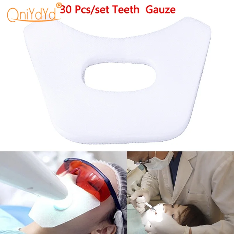 30 Pcs Dental Face Mask Mouth Mask Protection Pad for Tooth Whitening Disposable Anti-Light Oral Care Tools