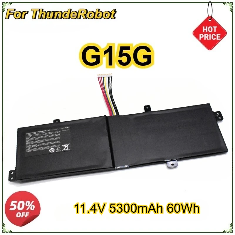 

New G15G Laptop Battery for ThundeRobot 911 Targa T6A T6C T6D T5TB GIGABYTE SabrePro 15-W8 MACHENIKE F117-S 11.4V 60WH