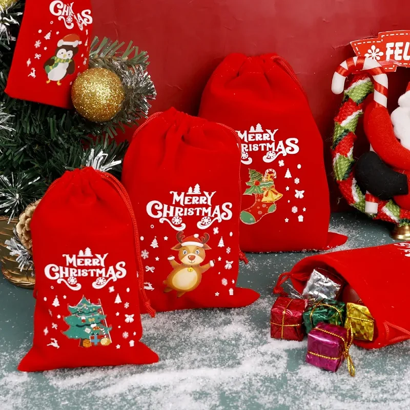 sac cadeau de noël rouge