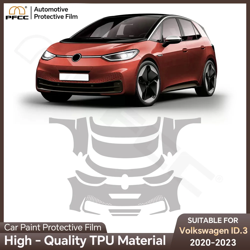 

9Mil For Volkswagen ID.3 2020-2023 PPF Car Film Pre-Cut Paint Protection Film TPU Invisible Anti-scratch Resistant Cover Repair