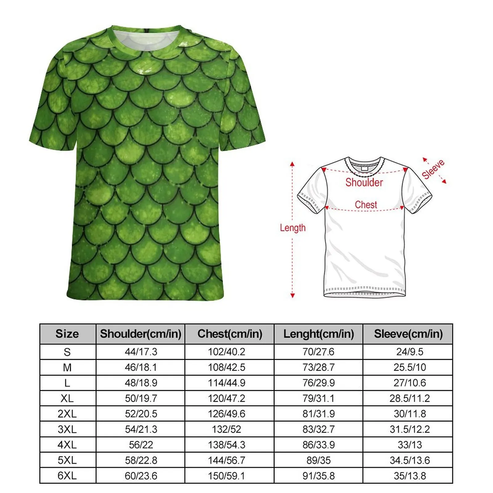 Men Lime Green Mermaid Scale T Shirt  Hippie T Shirts Short Sleeves Graphic Tops Wholesale Summer Streetwear Plus Size Clothing