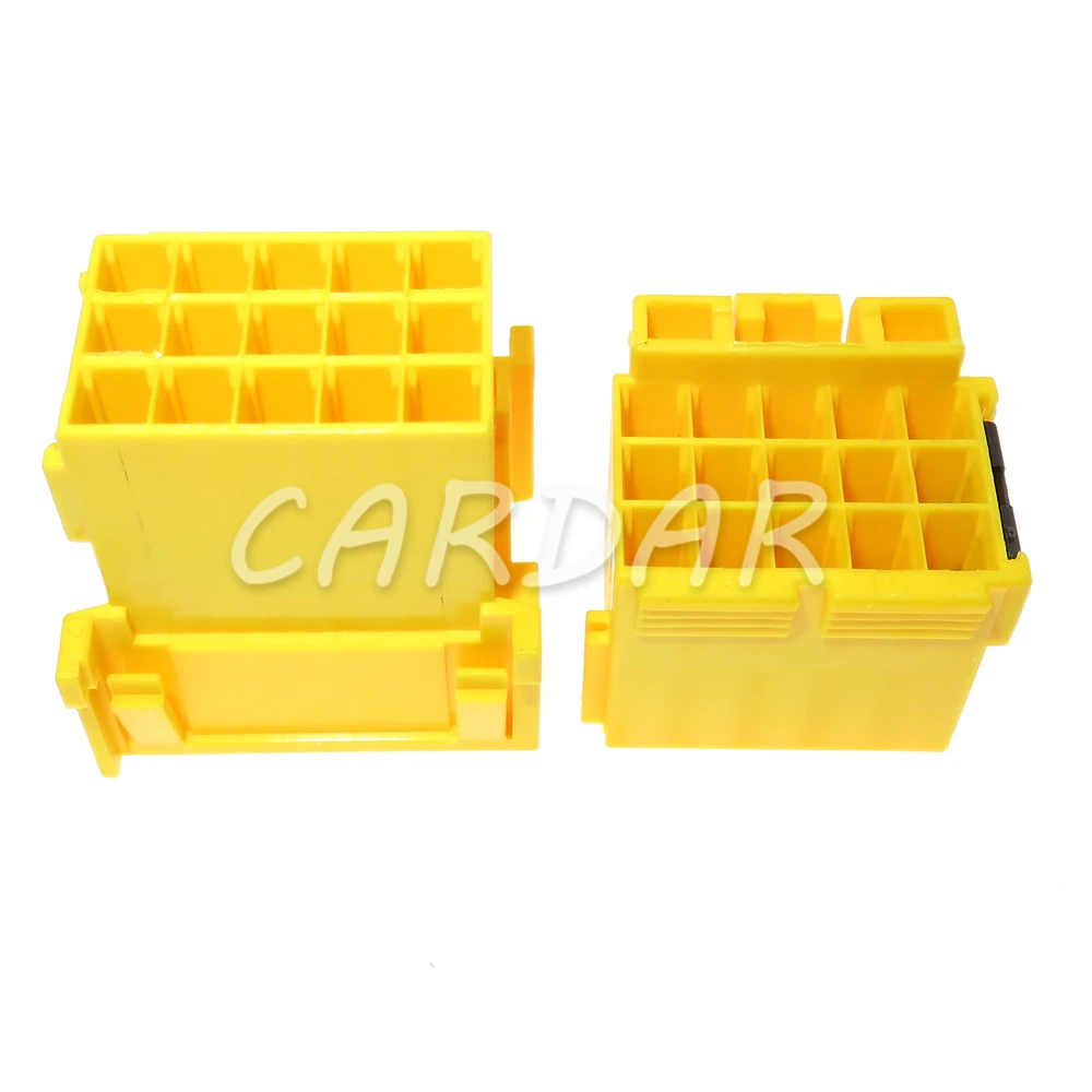 1 Set 15 Pin Yellow Auto Power Amplifier Male Female Docking Plastic Housing Unsealed Socket AC Assembly 1-967628-3 1-967623-3