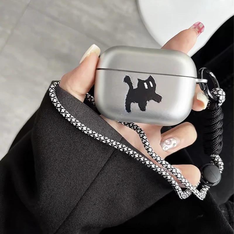 

Korean Cartoon Cat Earphone Case For Airpods 1 2 3 Wireless Plating Earphone Cover Protective Case For Apple Airpods Pro 2