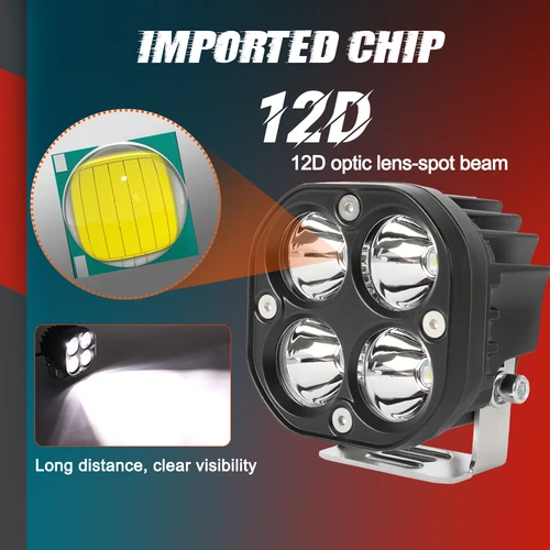 Imagen 2 del producto CO LIGHT-luz Led de trabajo de 3 pulgadas, luces antiniebla de 12V y 24V para conducción todoterreno, foco Led 4X4 4WD para camión, coche, ATV, SUV, ATV, UAZ, Moto