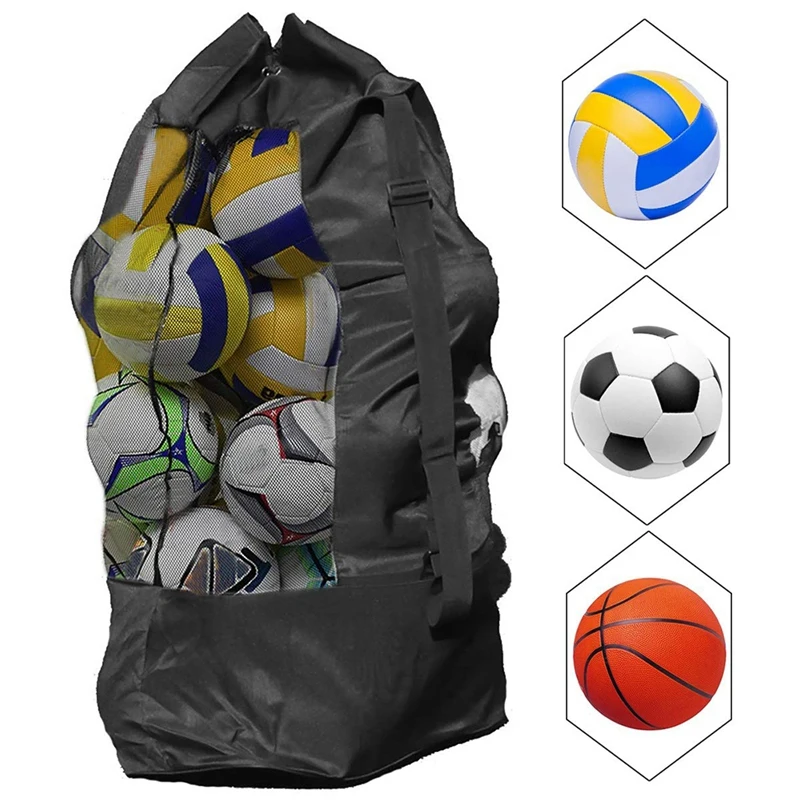 Football Equipment Bag Basketball Volleyball Big Ball Bag Mesh Bag Drawstring Football Storage Bag