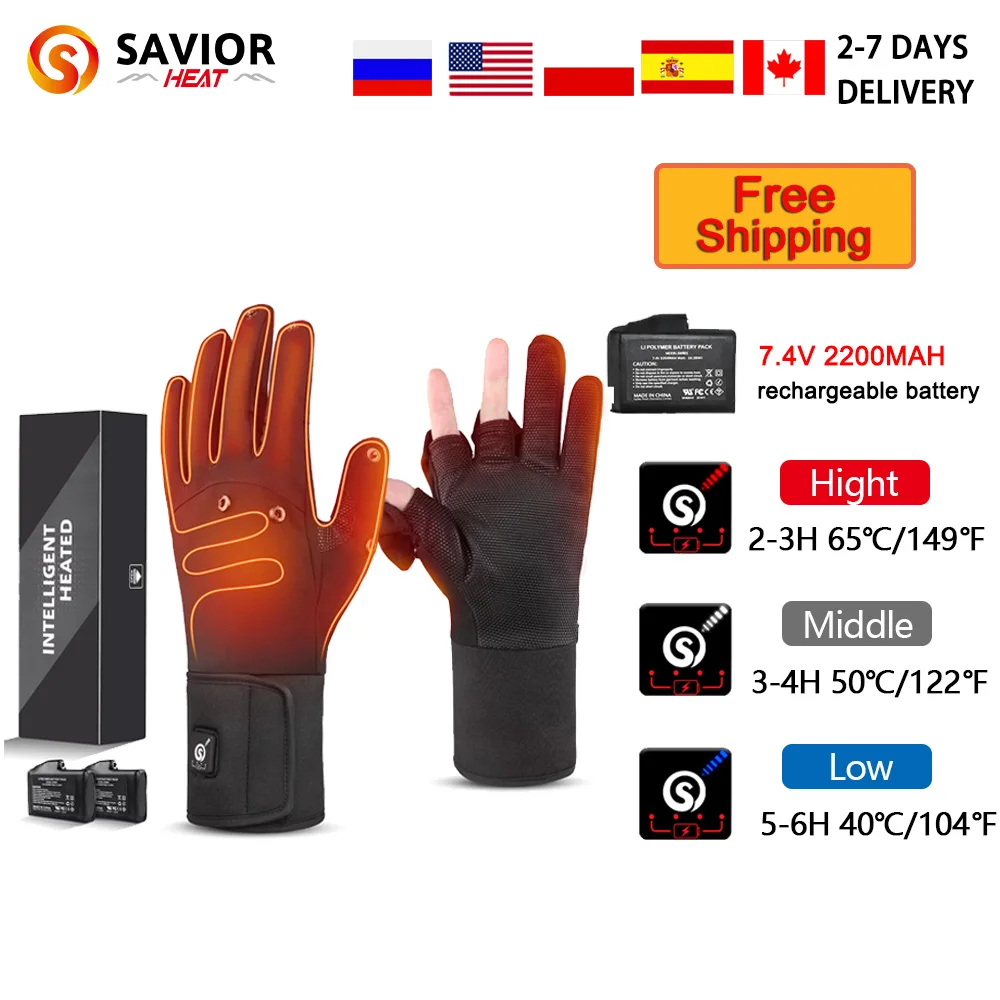 

SAVIOR Women's Rechargeable Battery Heated Thermal Gloves, Ideal for Office Use, Thin and Warm Goatskin Leather Hand Warmer