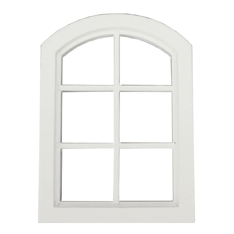 1/12 Dollhouse Miniature 6-Pane Windows Model Doll House Handcrafted Furniture Model DIY Decor Accessories
