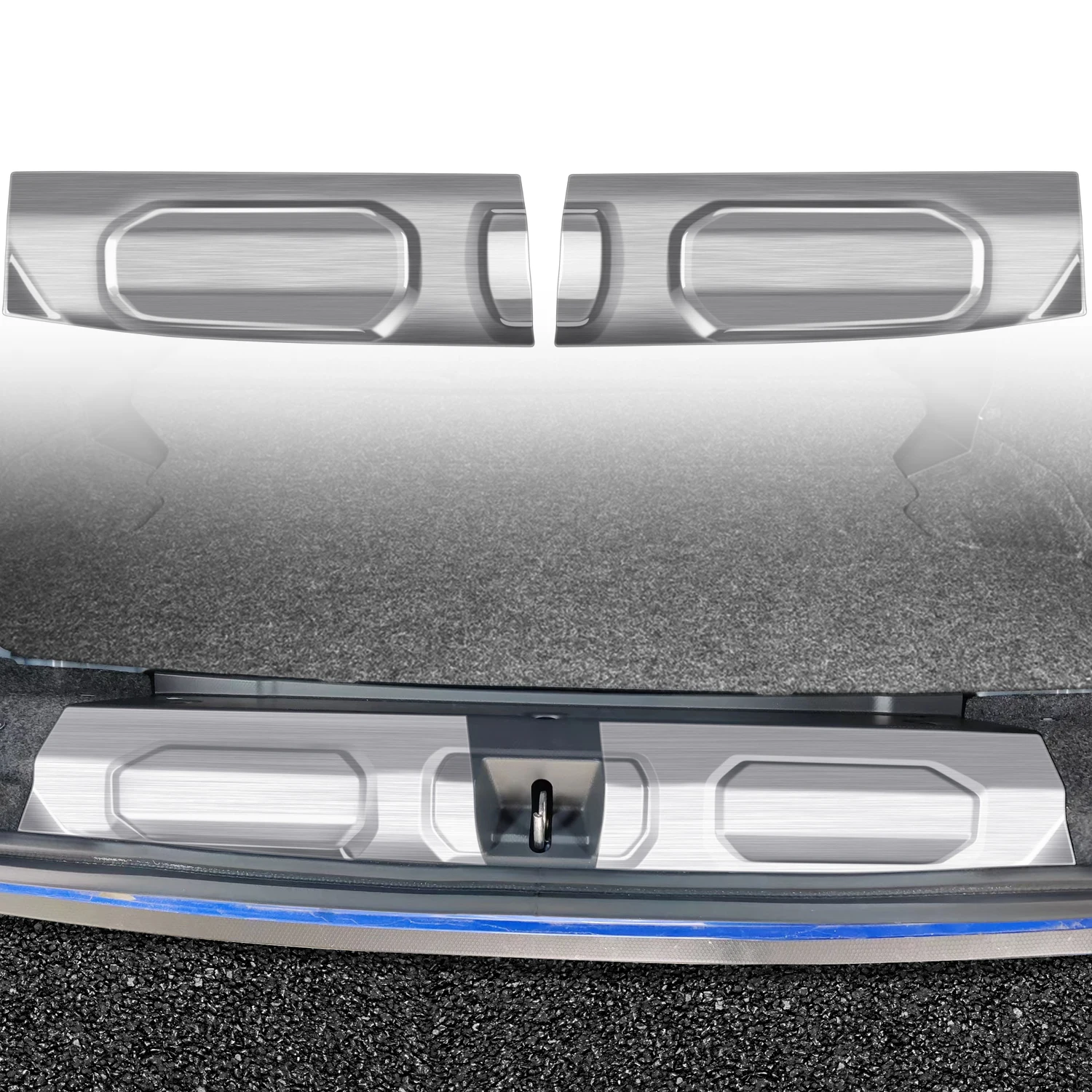 Fit for Subaru WRX STI 2022 2023 2024 Stainless Steel Inner Rear Bumper Protector Plate Cover Trim 2pcs