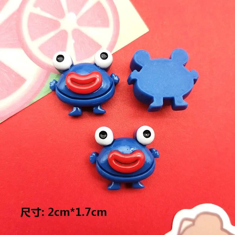 5pcs Cartoon glossy sausage mouth little monster series resin flatback cabochons diy crafts materials jewelry making charms