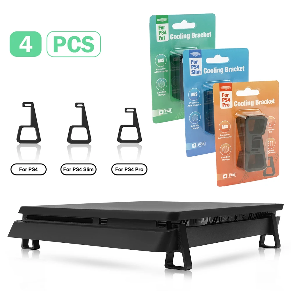 4 قطعة ABS التبريد قوس أفقي ل PS4 PS4 سليم PS4 برو لعبة وحدة التحكم حامل ل PS4 اكسسوارات حامل شقة شنت