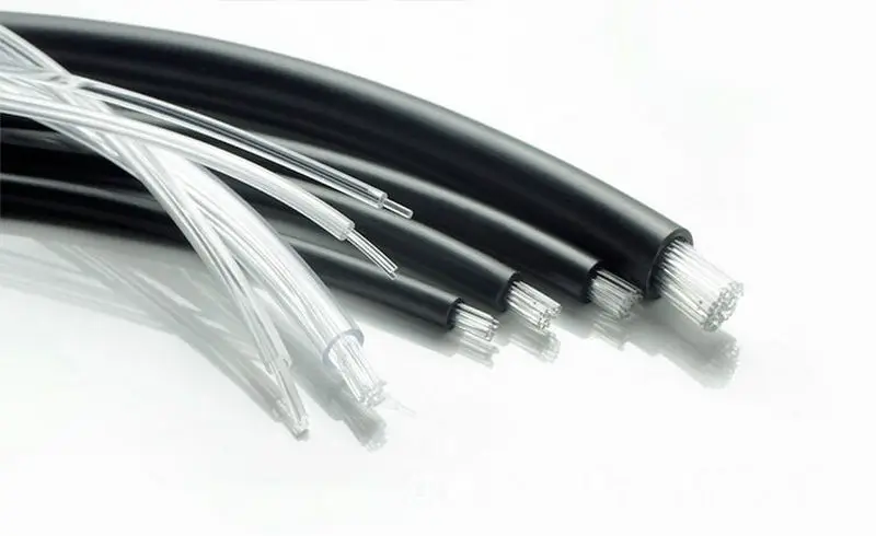 100m Decorative Clear/Black PVC Sheather Fiber optic cable 50pcs*0.75mm(Dia.) in ONE PE jacket PMMA Plastic Optical String Decor