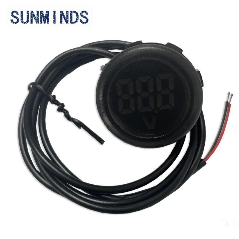 Mini Round Waterproof Voltmeter Motorboat Motorcycle DC4V-100V LED Panel Digital Voltmeter Tester Monitor Display Voltmeter