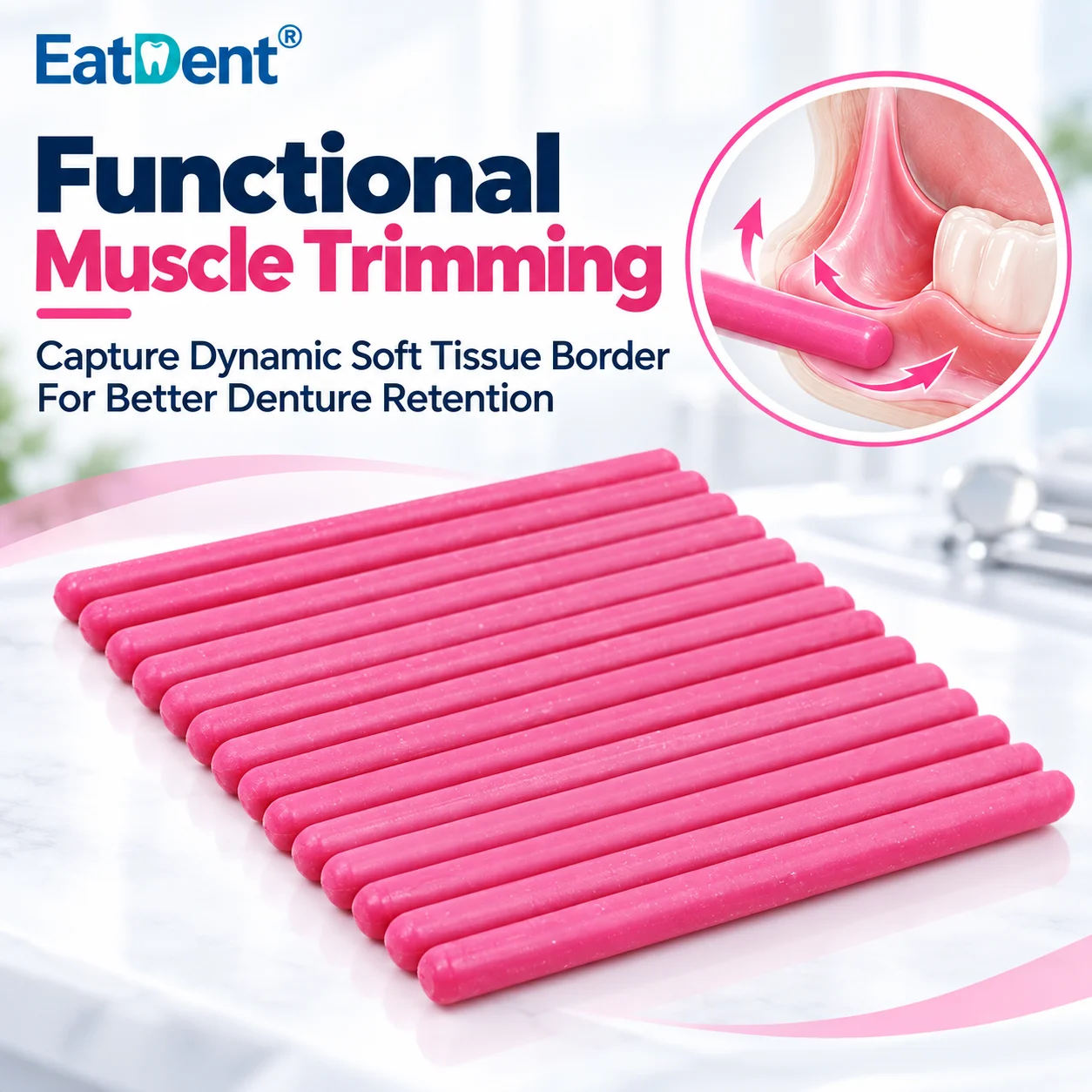 15PCS/Box FUJI GC Dental ISO FUNCTIONAL Compound Stick Rebasing Relining Impression Material Denture Teeth Tray Edge Shaping Wax