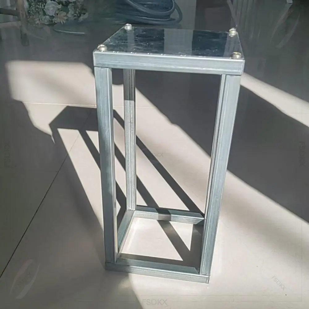 High Quantity Events Decorative Display Set Gold Or Silver Stainless Steel Metal Plinth Table