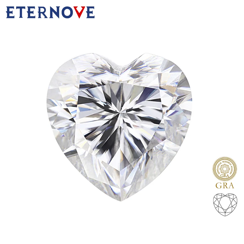 

Wholesale Moissanite Loose Stone Super White Color D Heart cut 5mm-11mm 0.5-5.0ct Pass Diamond Tester Jewelry GRA Certificate