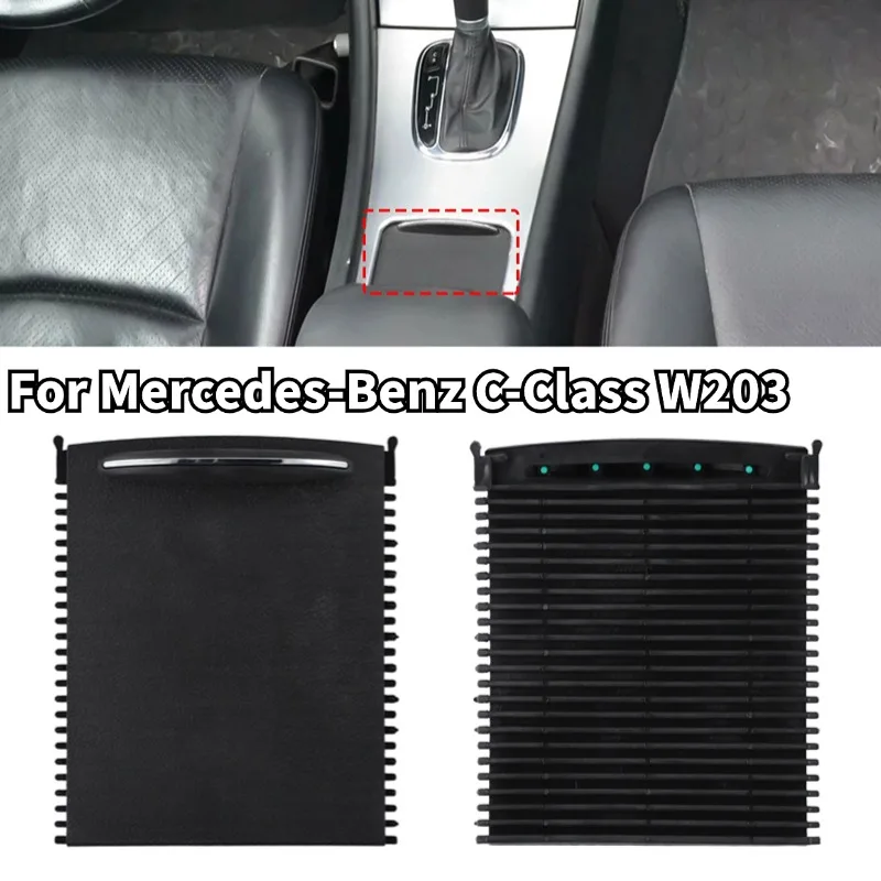 For Mercedes-Benz CClass W203 Console With This Black Center Console Roller Blind Cover Car Interior Accessories