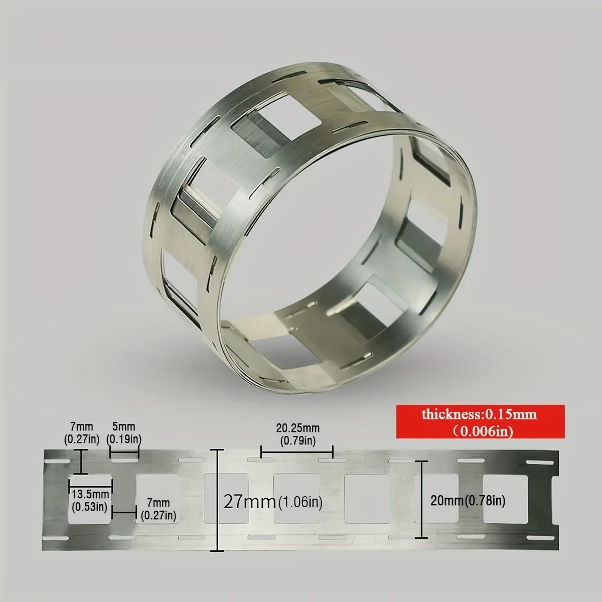1 Meters Nickel Plated Bus Bar Strip 0.15x27mm for Spot Welding 2 Parallel 18650 Battery Pack