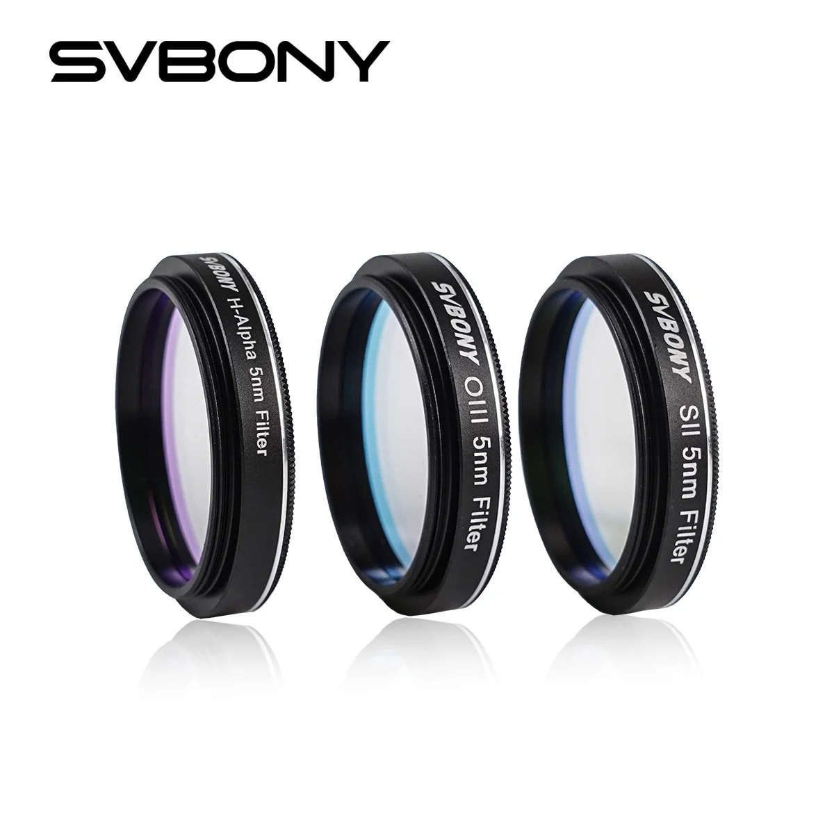

SVBONY SV227 5nm Narrow-Band Filter Kit H-Alpha SII-CCD OIII-CCD SHO for DSO 1.25" Mounted Deep Sky Observing Light Pollution